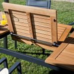 TAVOLO ALLUNGABILE ORIS NATERIAL 6 8 POSTI RETTANGOLARE ALU. TOP LEGNO 99X180 240XH75 TAVOLO ALLUNGABILE ORIS NATERIAL 6 8 POSTI RETTANGOLARE ALU. TOP LEGNO 99X180 240XH75