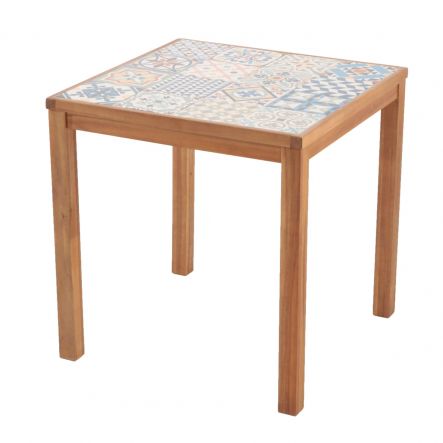 TAVOLO SOHO 2 POSTI QUADRATO LEGNO ACACIA TOP CERAMICA 70X70XH72 TAVOLO SOHO 2 POSTI QUADRATO LEGNO ACACIA TOP CERAMICA 70X70XH72